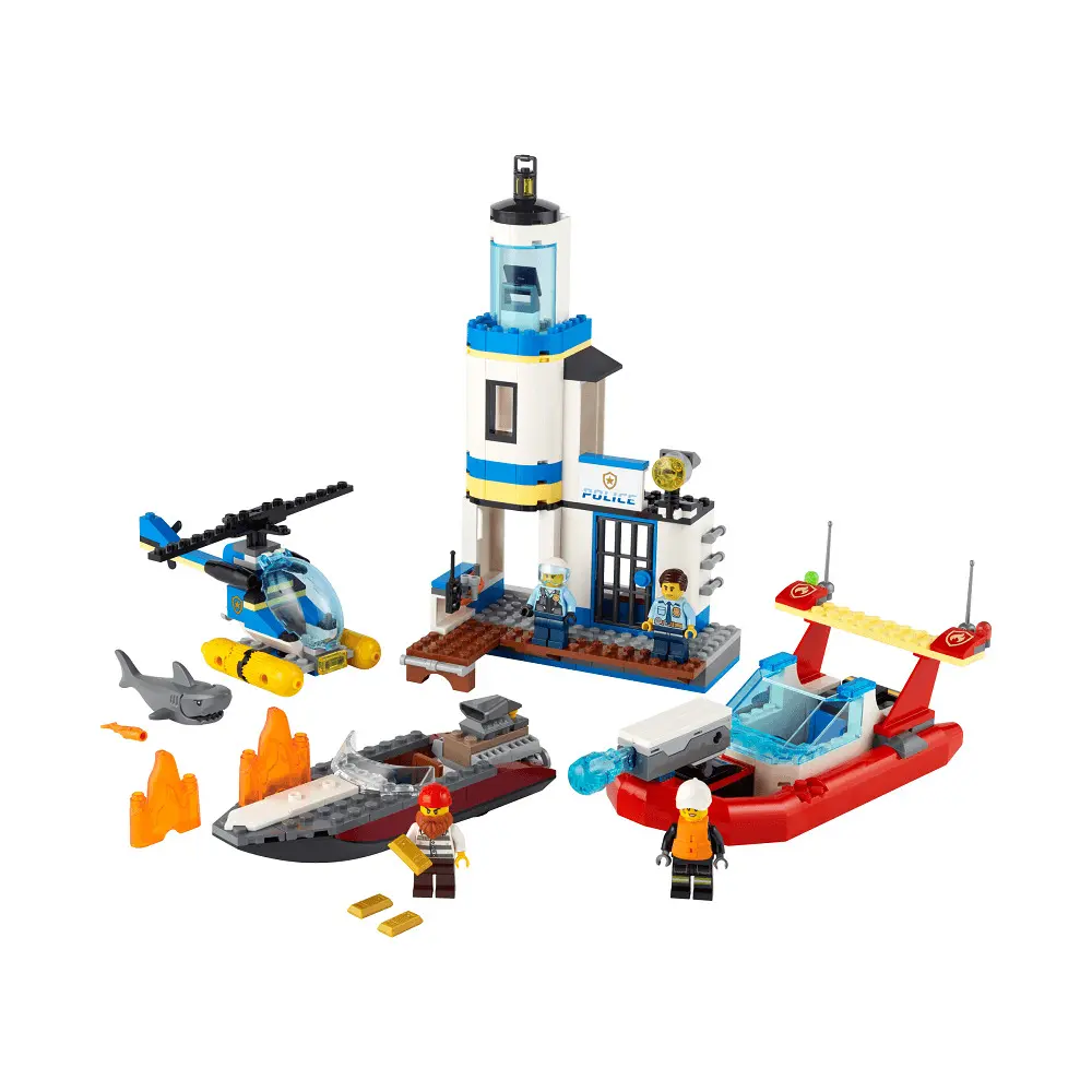 LEGO City Politia de pe litoral si misiune de pompieri 60308