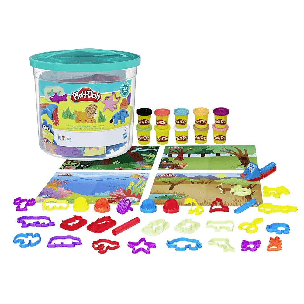 Set creativ de modelaj Play-Doh Animalute, 35 piese, Multicolor
