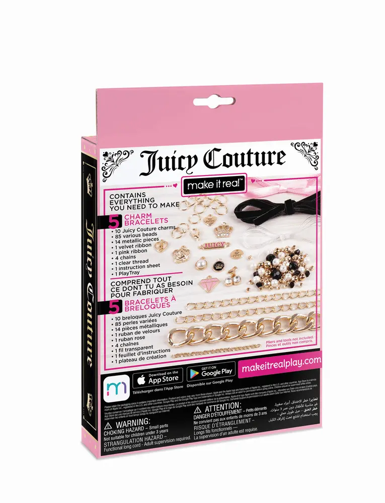 Set creativ Juicy Couture Mini Chains and Charms, 118 piese, Multicolor