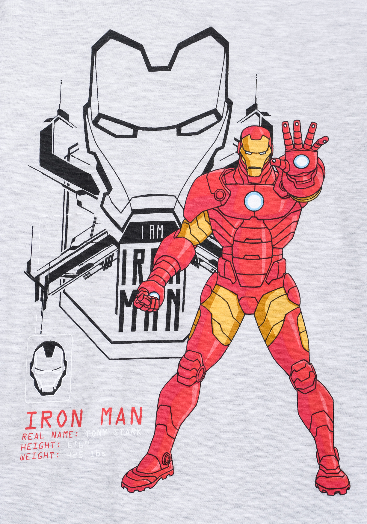 Pijama maneca lunga baieti Iron Man 2/8 ani