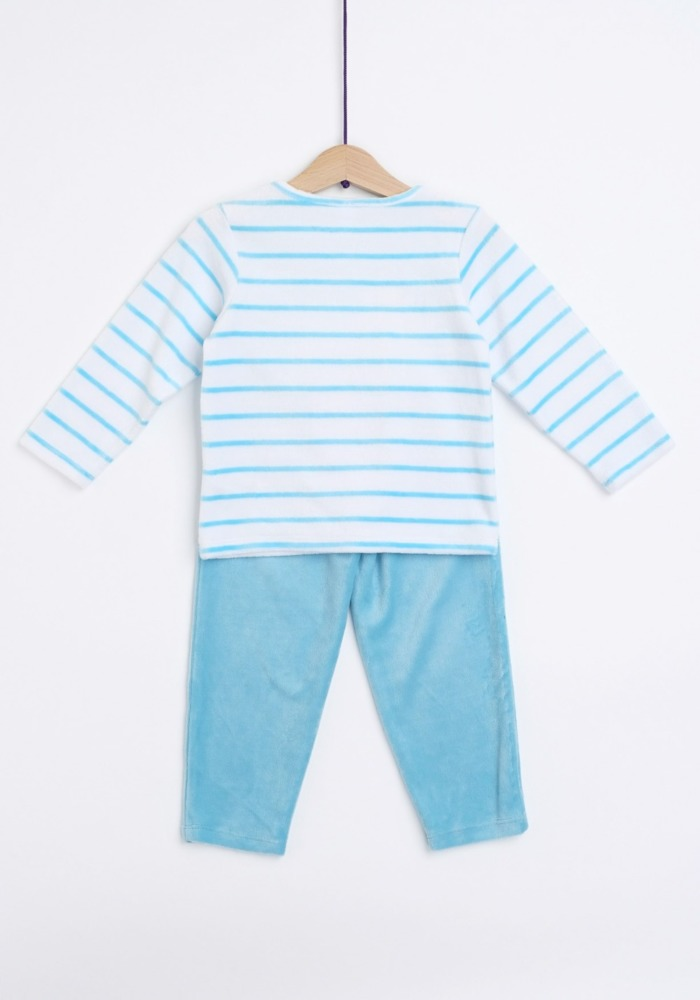 Pijama catifea bebe 6/36 luni