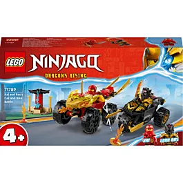 LEGO Ninjago Infruntarea dintre Kai in masina si Ras pe motocicleta 71789