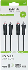 Cablu Audio Hama, 2 x RCA, 1.5 m