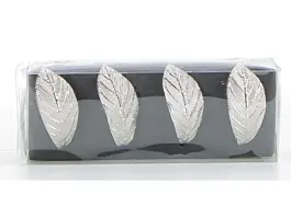 Set suport servet argintiu , 4 piese