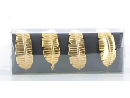 Set suport servet auriu, 4 piese