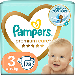 Scutece Pampers Premium Care Jumbo Pack Marimea 3, 6-10 kg, 78 buc