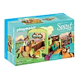 Jucarie Playmobil Spatiu ingrijire cai - Spirit, plastic, 28.2 x 18.6 x 9.2 cm, Multicolor