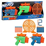 Set 2 pistoale Nerf Elite 2.0 Face Off Target, 12 proiectile, Multicolor