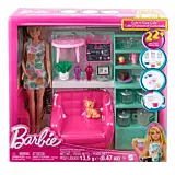 Set de joaca cu papusa Barbie Cute'n'Cozy Cafe, Multicolor