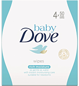 Servetele umede bebe Dove Sensitive, 4x50buc.