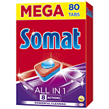 Detergent pentru masina de spalat vase Somat All in one, 80tablete