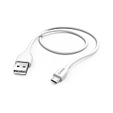 Cablu de incarcare/sincronizare Hama, Micro USB, 1.4 m, Alb