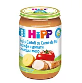 Hipp Meniu pui cu rosii si cartofi, 220 g
