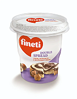 Crema tartinabila Fineti Double cu cacao, alune de padure si crema alba de lapte 400 g
