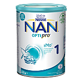 Lapte de inceput pentru sugari Nestle Nan Optipro 1 HMO, de la nastere, 400g
