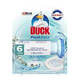 Odorizant toaleta aparat cu gel Duck Fresh Discs Eucalipt, 6 discuri