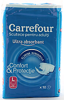 Scutece pentru adulti marimea L Carrefour 10buc