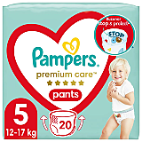 Scutece chilotel Pampers Premium Care Pants Marimea 5, 12-17 kg, 20 buc