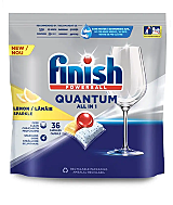 Detergent vase pentru masina de spalat, Finish Quantum Lamaie, 36 tablete