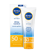 Crema de fata cu protectie solara Nivea Sun UV Face Shine Control, SPF 50, 50 ml