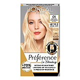 Vopsea de par permanenta cu amoniac L'Oreal Paris Preference Le Blonding 01 Blond Natural Foarte Deschis, 178 ml