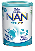 Lapte praf de continuare pentru sugari Nestle Nan Optipro 2 HMO, de la 6 luni, 800g