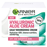 Crema hidratanta de zi Garnier cu acid hialuronic si aloe vera pentru ten uscat si sensibil, 50 ml