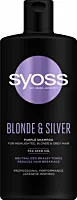 Sampon Syoss Blonde & Silver pentru par blond, argintiu sau cu suvite,440ML