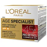 Crema de zi antirid L'Oreal Paris Age Specialist 45+ cu efect de lifting SPF 20, 50 ml