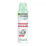 Deodorant Spray Garnier Mineral Magnesium Ultra Dry 72h, 150 ml