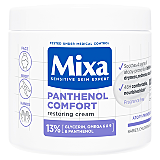 Crema reparatoare pentru fata si corp Mixa Panthenol Comfort cu 13% Glicerina, Omega 6 si 9 si Pantenol, piele cu tendinta atopica, 400 ml