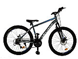 Bicicleta de munte Carpat DISC V2609A, otel, 26", Galben/Albastru/Alb