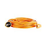 Cordon fisa + priza tip Schuko, cablu HO5VV-F 3G1, 20 m, portocaliu