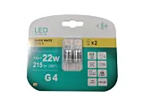 Set 2 becuri LED Carrefour, G4, 22 W, 215 lm, Alb cald