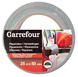 Banda adeziva pentru reparatii Carrefour, 25 m x 50 mm, Gri