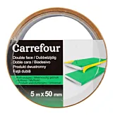 Banda izolatoare dublu adeziva Carrefour, 5 m x 50 mm