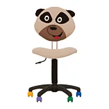 Scaun birou copii Panda Ergonica, material textil, Crem