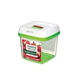 Cutie pentru depozitare alimente FreshWorks Sistema, plastic, 1.5 L, Transparent/Alb/Verde