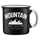 Cana Mountain Adventure Ambition, portelan, 510 ml, Negru/Alb