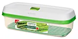 Cutie pentru alimente FreshWorks Sistema, plastic, 1.9 L, Transparent/Alb/Verde