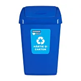 Cos de gunoi pentru reciclarea hartiei si a cartonului Heinner, plastic, 18 L, Albastru