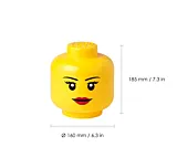 Cutie depozitare in forma de cap de minifigurina LEGO fata, marime S, PP, 200 ml