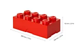 Cutie depozitare LEGO Clasic 8, PP, Rosu