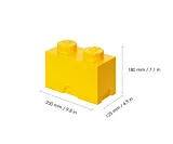 Cutie depozitare in forma de caramida LEGO 2, PP, Galben
