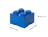 Cutie depozitare in forma de cub LEGO 4, PP, Albastru