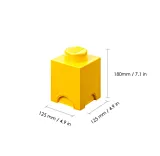 Cutie depozitare in forma de caramida LEGO, PP, Galben