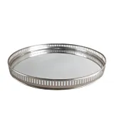 Tava pentru servire, model oglinda, 35 cm, Argintiu