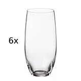 Set 6 pahare apa Bohemia Mergus, sticla cristalina, 470 ml