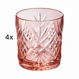 Set 4 pahare whisky Luminarc Salzburg Pink, sticla, 30 cl, Roz