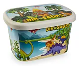 Cutie depozitare cu capac, model dinozaur, 50 L, Multicolor